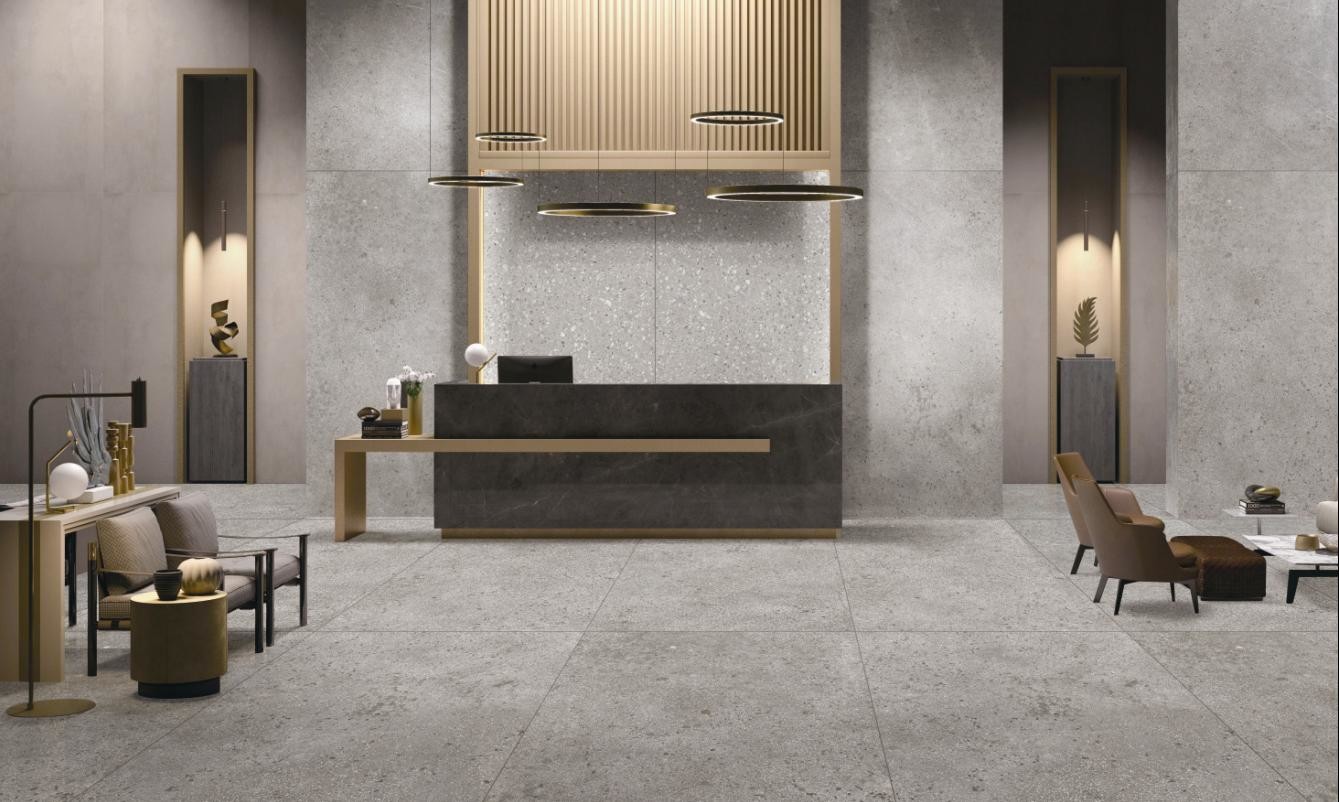 Grey Full Matt Surface 1200x2400 Living Room Porcelain Floor Tile