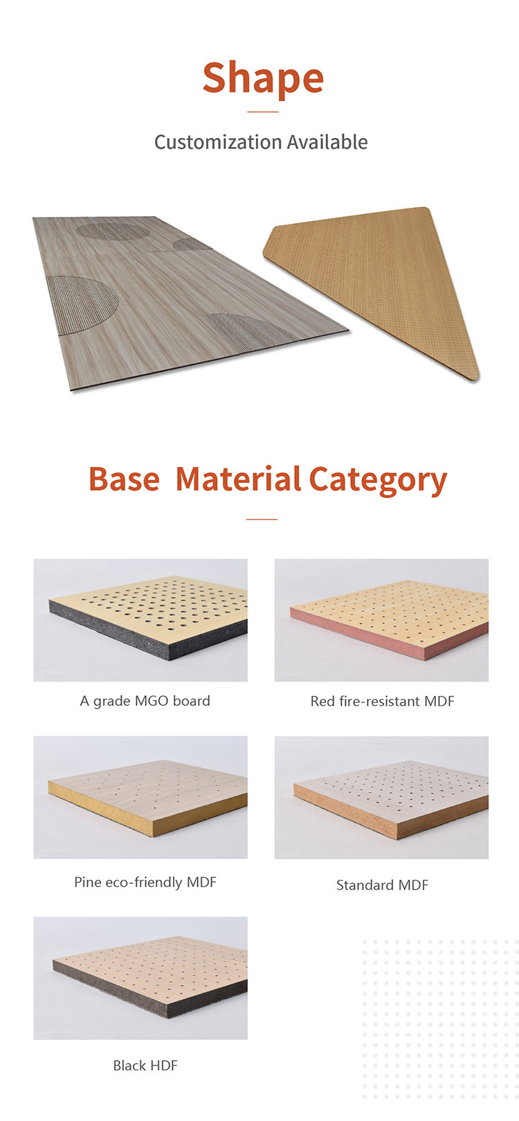 Great Sound Absorption Perforated Acoustic Wood Panels for House Decoration