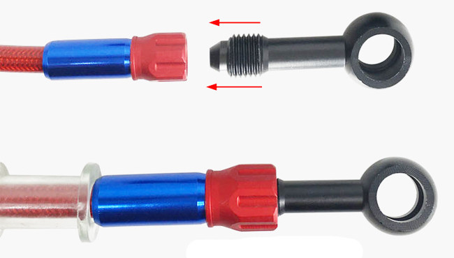 Motorcycle Motor Brake Hose Banjo Fitting AN3 0 28 90 Degree