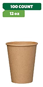 12 oz Paper Cups 100