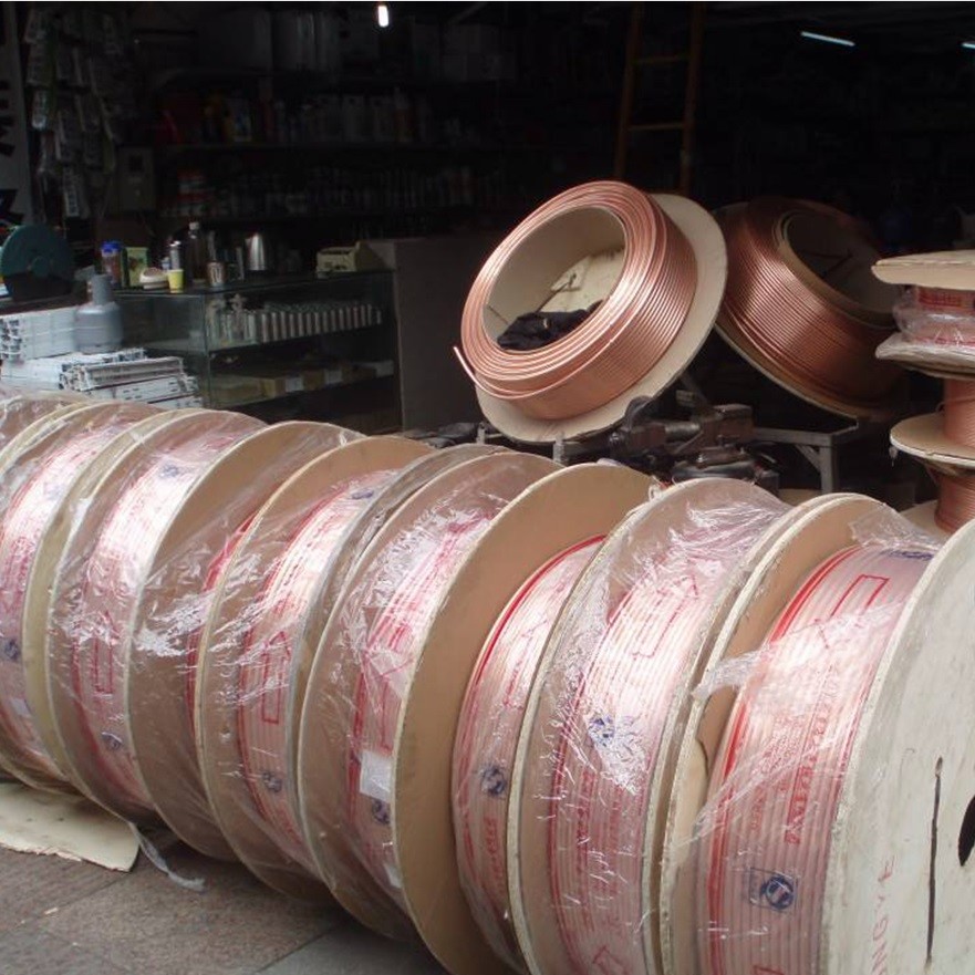 EN12735 1/4" Nickel Alloy Seamless Copper Pipe Cu 99.97% 1 Inch Soft Copper Tubing