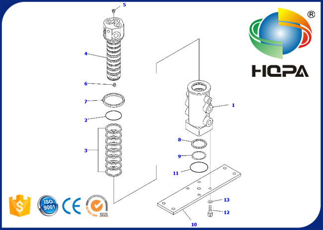 703-06-22210KT 703-06-22210 Swivel Joint Seal Kit for Komatsu PC55MR PC45MR-3