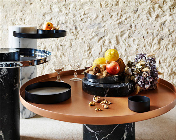 Marble Top Round Center Table For Dining Room Bedroom Italian Ss 400x420mm