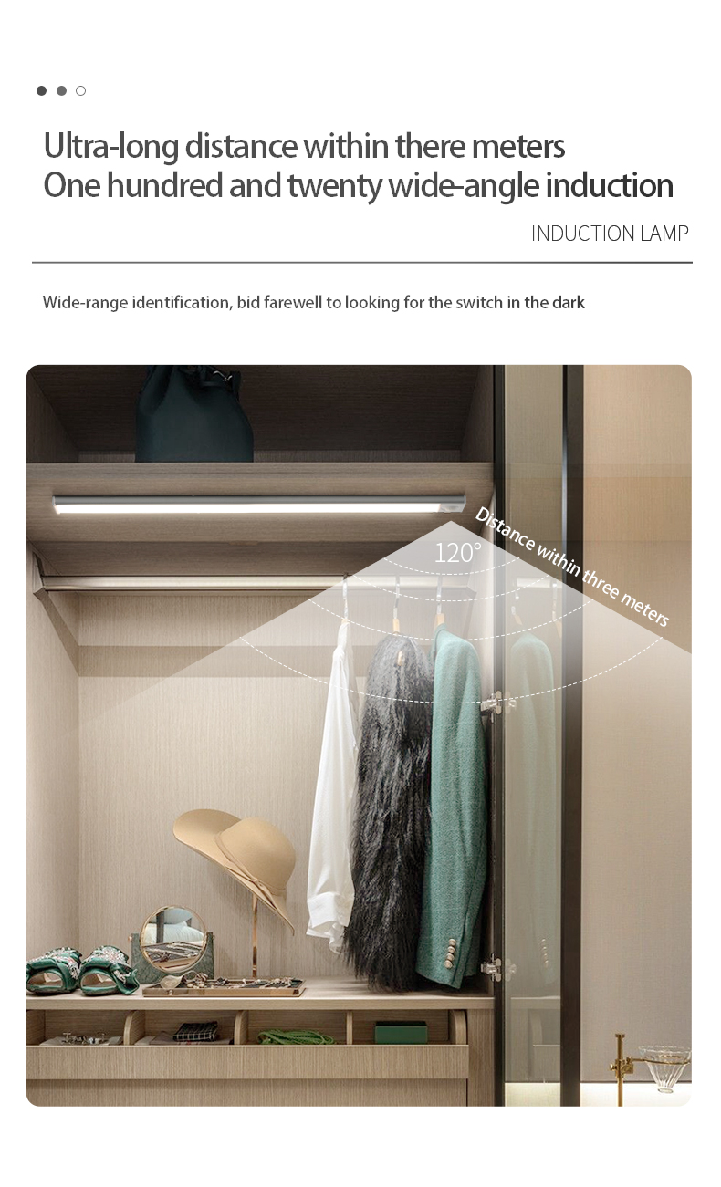 Adjustable Color Temperature LED Motion Sensor Light for Ultra-thin Kitchen Cabinet