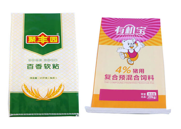 Organic Rice Packaging Bags Polypropylene Sacks Weather Resistant