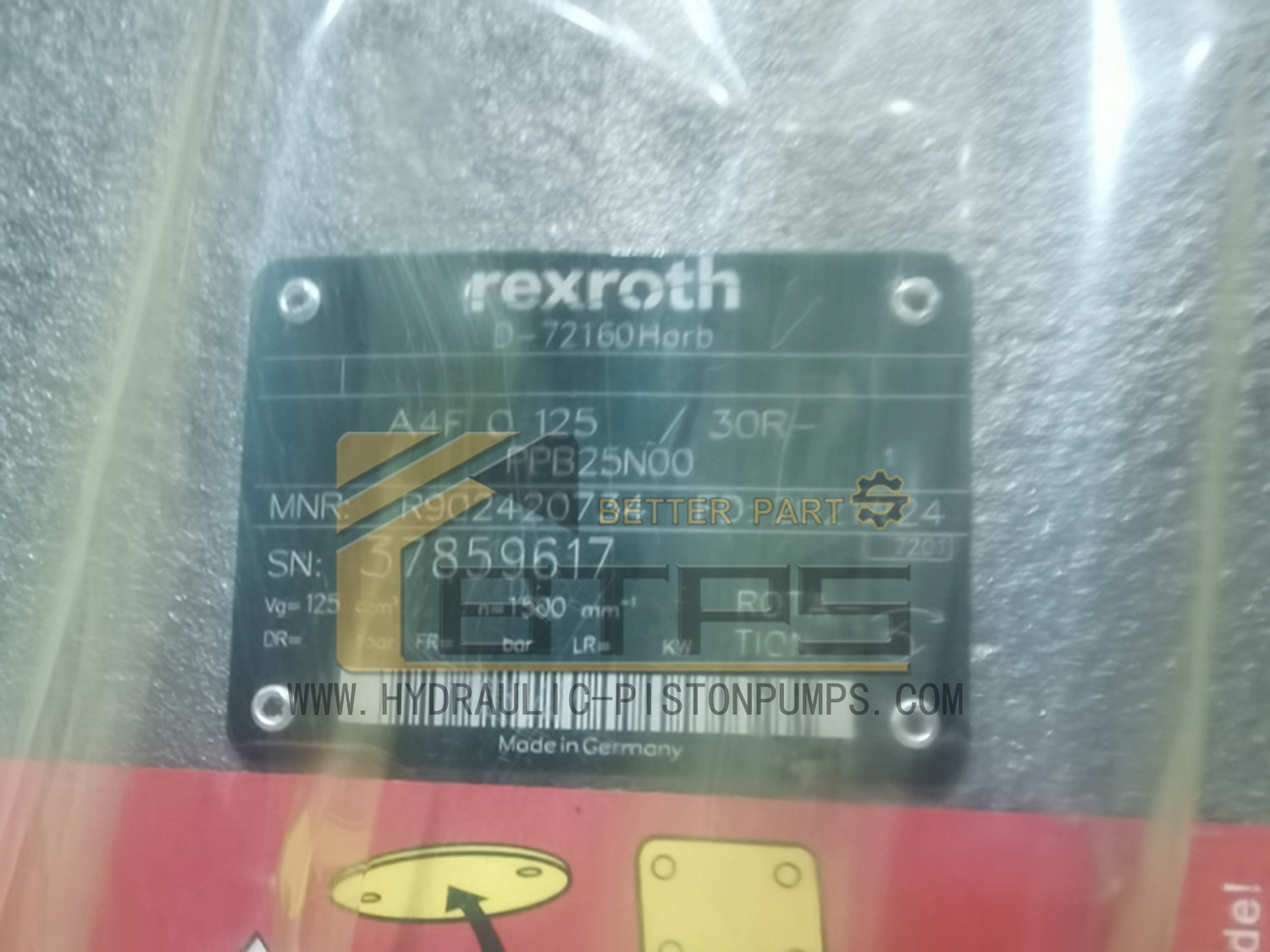 Standard Rexroth Hydraulic Pump A4FO125/30R-PPB25N00 Hydraulic Oil Pump Axial Piston Variable Pump A4FO Series