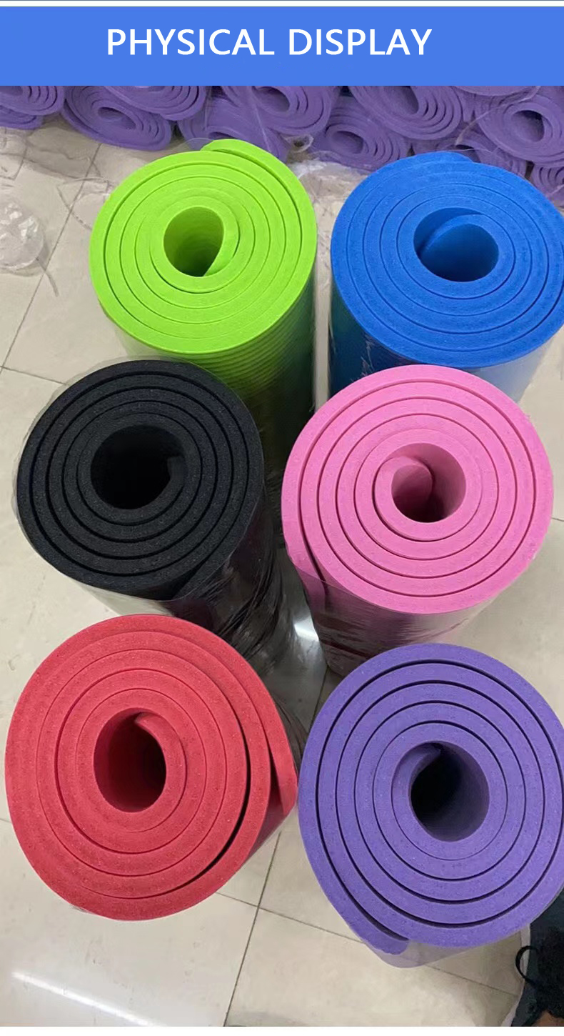 183*61*0.8cm Exercise Yoga Mat NBR Washable Custom Logo Yoga Mats