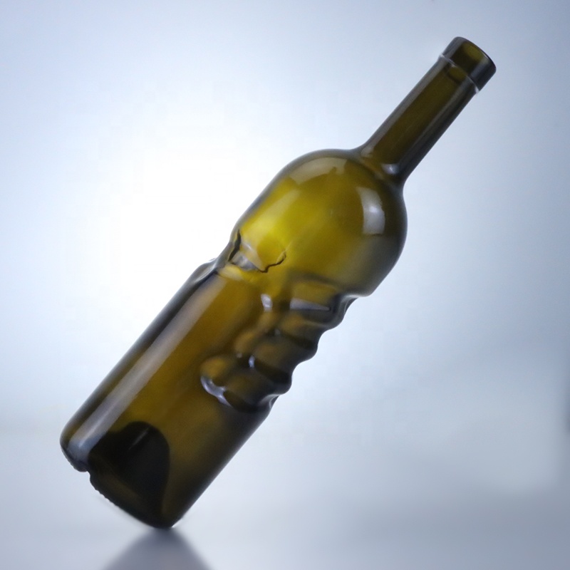 Customized 500ml 750ml Clear Flint Gin Rum Champagne Tequila Liquor Glass Bottle with Cork