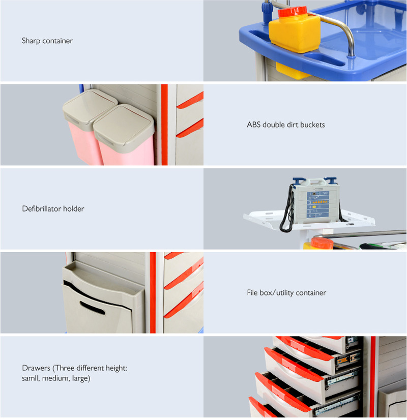 Emergency Utility Drugs Dressing Trolley Manufacturer