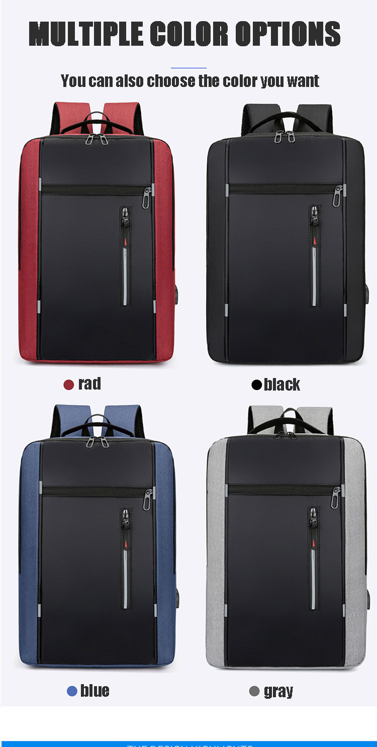 Sympathybag Wholesale Multi-Functional Men Casual Computer Waterproof School Rucksack Bag Laptop Backpack with USB