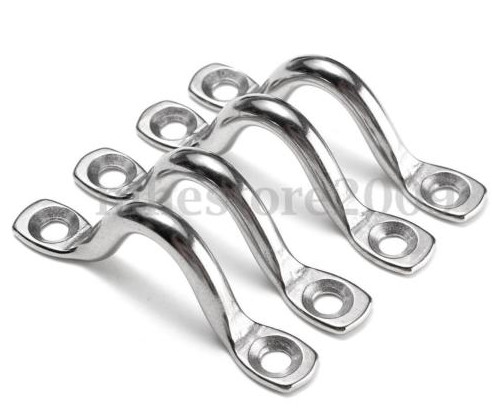 Stainless Steel Top Pad Wire Eye Straps Loop Boat Plate Staple Ring