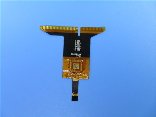 Flexible PCB on Polyimide with Stiffener of Stainless Steel and Immersion Gold for Frequency Generator.