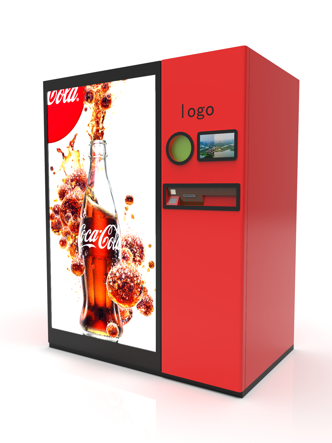 Outdoor Circle RVM 750 RVM Reverse Vending Machine Customized