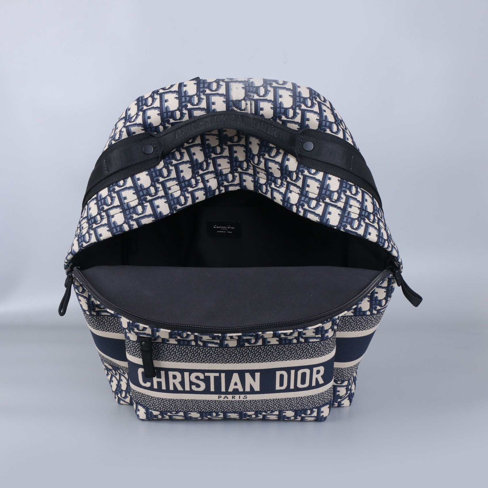 Designer Small Diortravel Backpack Blue Dior Oblique Jacquard