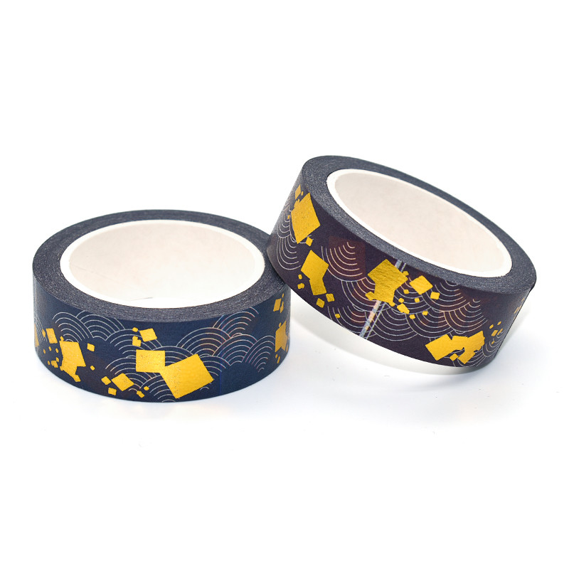 Custom 15mm*10m Decorative Packing Tape Printed Foil Washi Tape