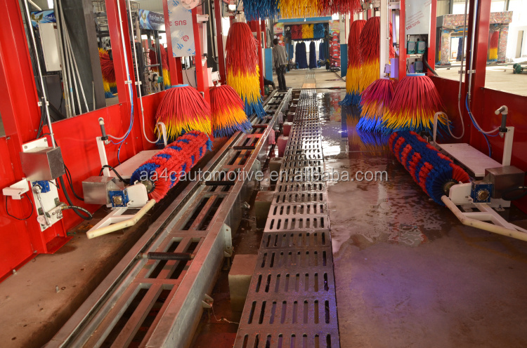 Automatic Tunnel Car Washing Machine Commercial 12KW 9 Brushes