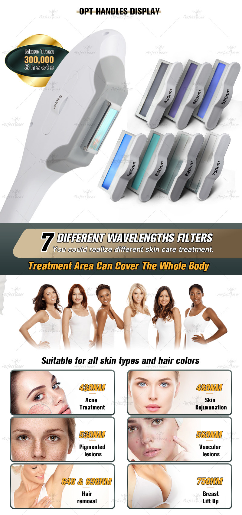 1 10Hz Pulse Repetition Rate Laser Hair Removal with 2200Watts Power