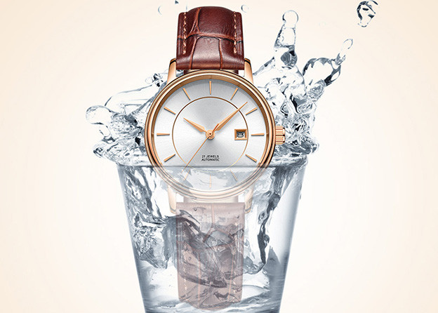 Lovers Brown Automatic Watch , Stainless Steel Automatic Leather Strap Watch