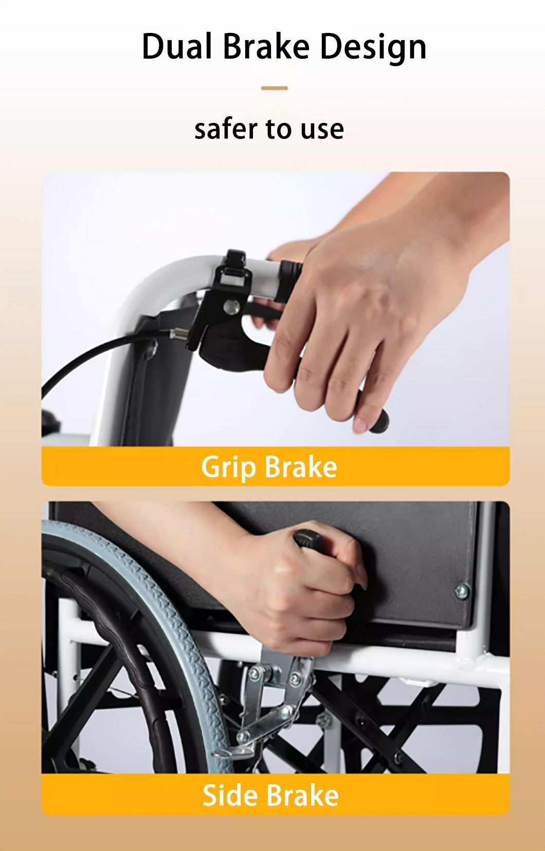 Premium Foldable Portable Wheelchair for Daily Use and Rehab
