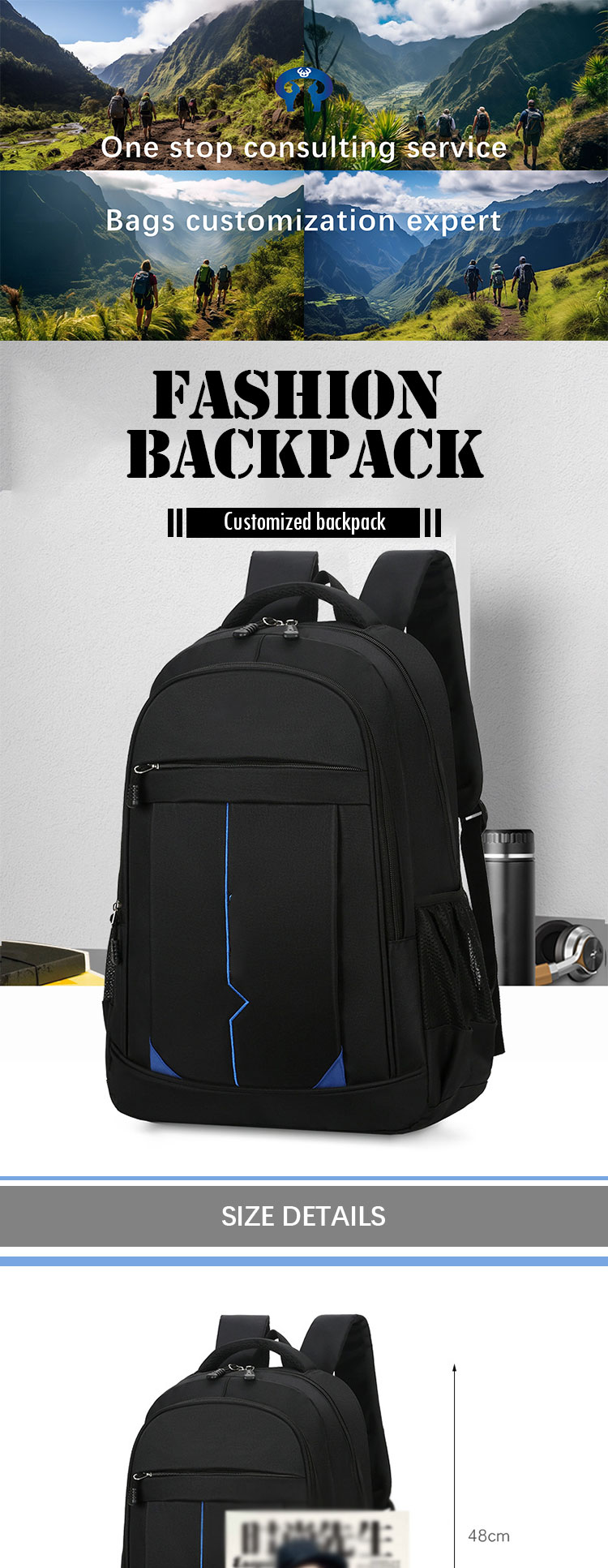 Sympathybag Wholesale Oxford cloth backpack leisure fashion computer backpack large capacity student outdoor travel backpack