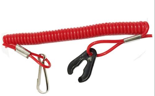 Fashion Solid Red Safety Durable Spiral Coil Cord Stretched 1M Outboard Motor