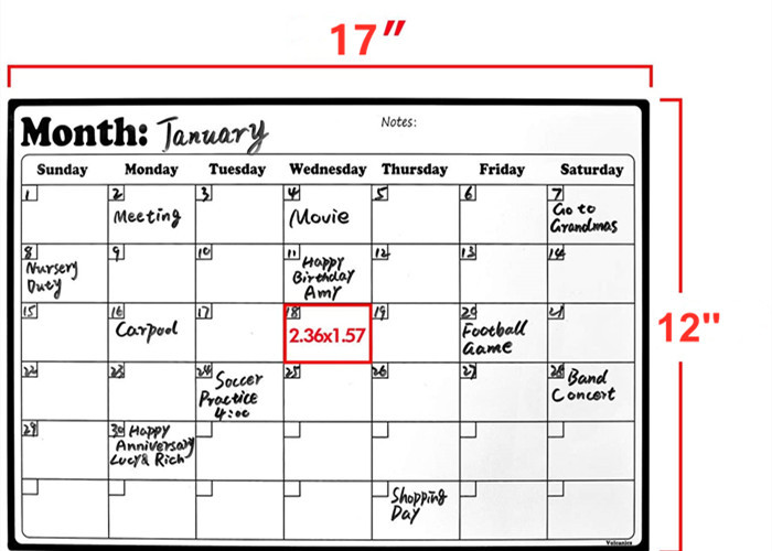 2. Magnetic Fridge Dry Erase Monthly Planner - Stain Resistant & Easy to Wipe Clean