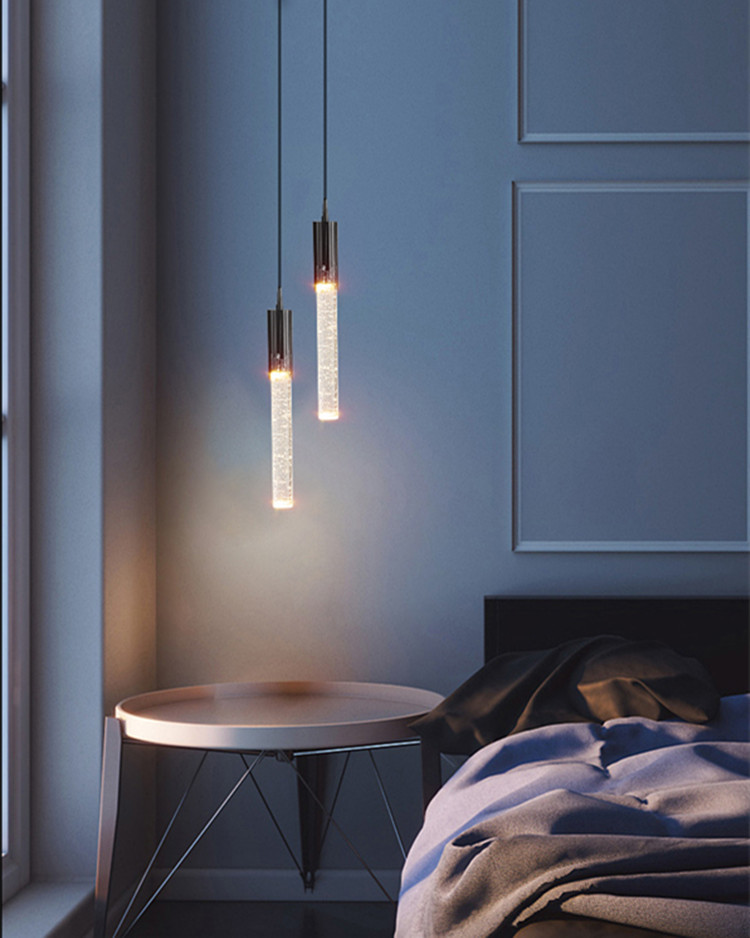 Living Dining Room Crystal Cube Pendant Light Luxury Decorative