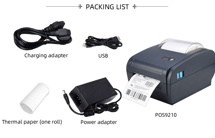 CPCL/ESC/P0S Command Wireless 4x6inch Mini Thermal Label Printer for Shipping Labels