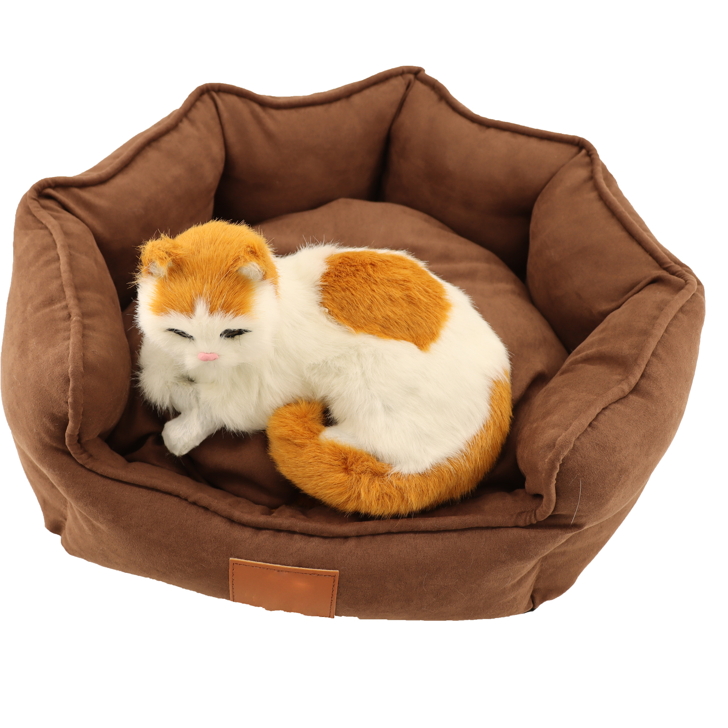 Orthopedic Comfortable Pet Bed Anti Slip Bottom Sofa Shaped Canvas Dog Bed 47CM 51CM