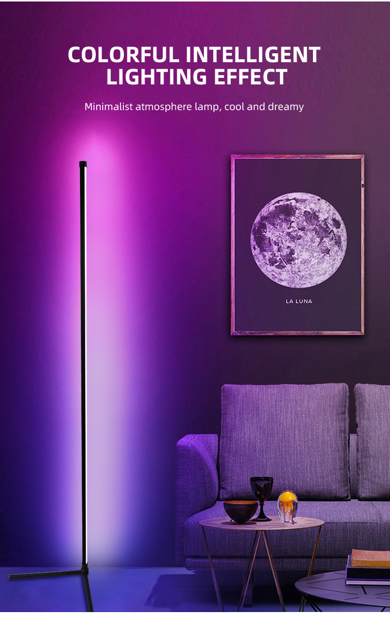 Triangular Floor LED Atmosphere Lamp Creative Minimalist For House Decoration