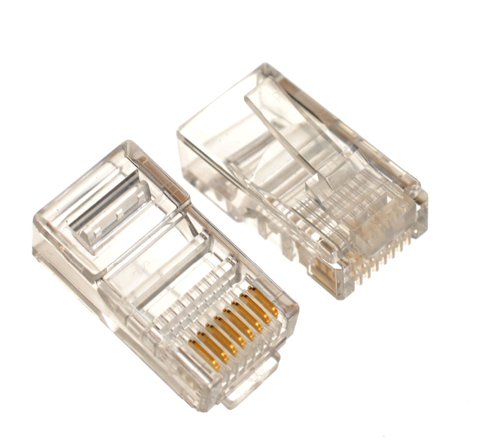 RJ45 Network Cable Accessories 8p8c Connector Gold Plating 3U '' -50U" Male Gender