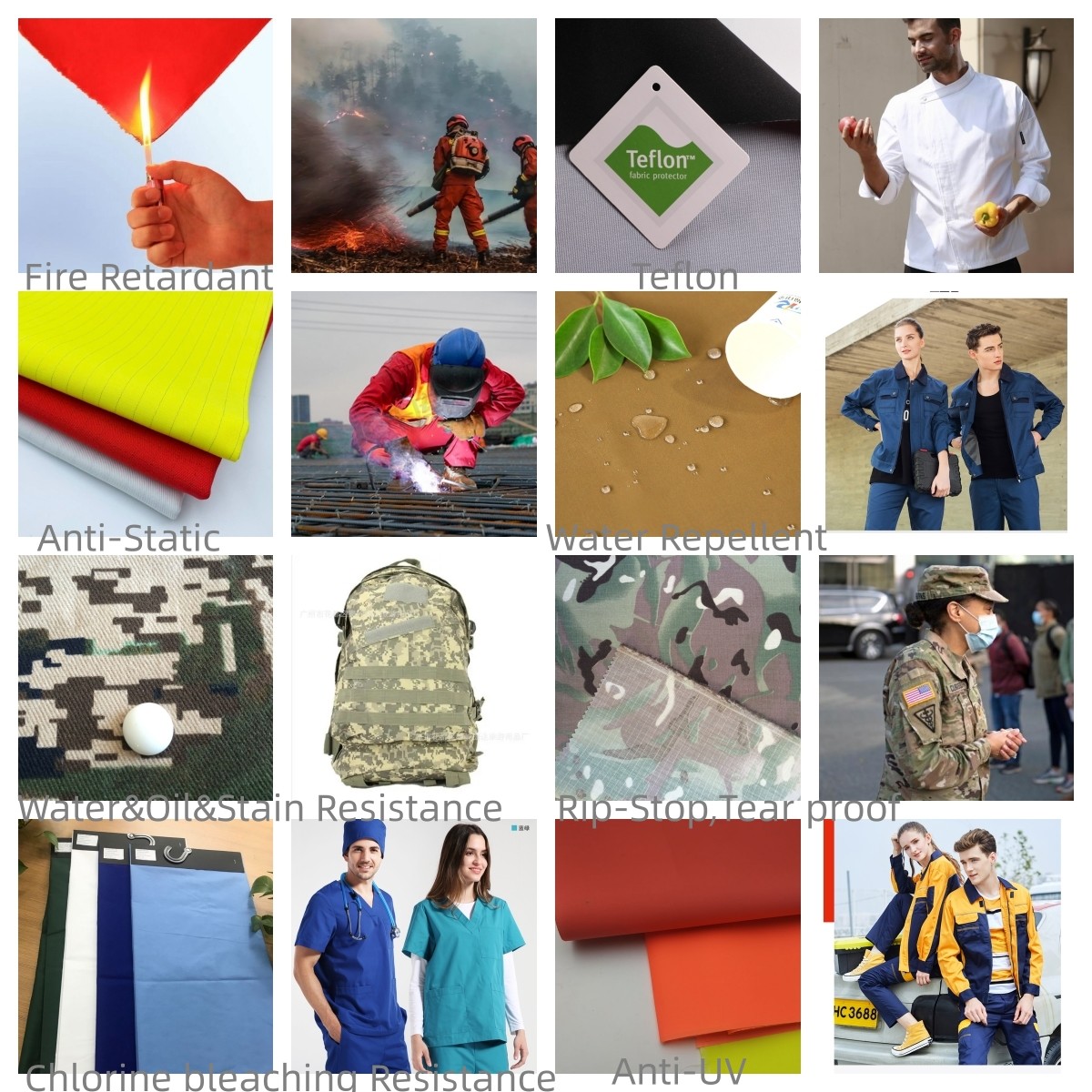 T65/C35 Polycotton Twill Fabric For Workwear Water Resistant