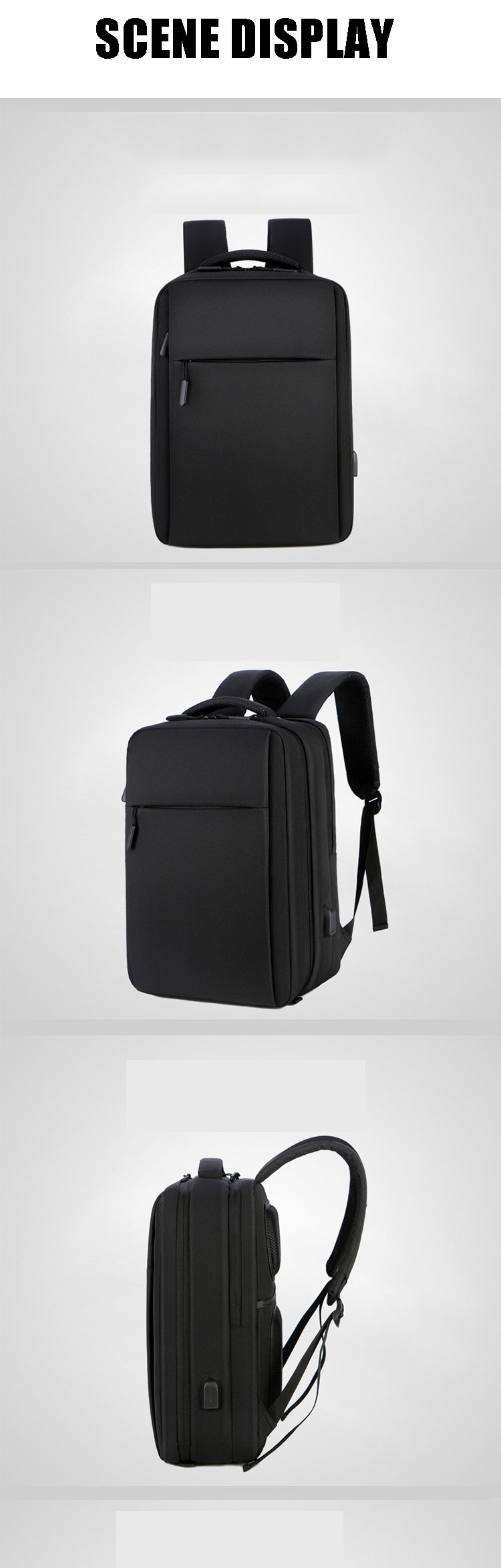 Fashion Business Mens Backpack Computer Bag Custom Logo High Capacity Wholesale