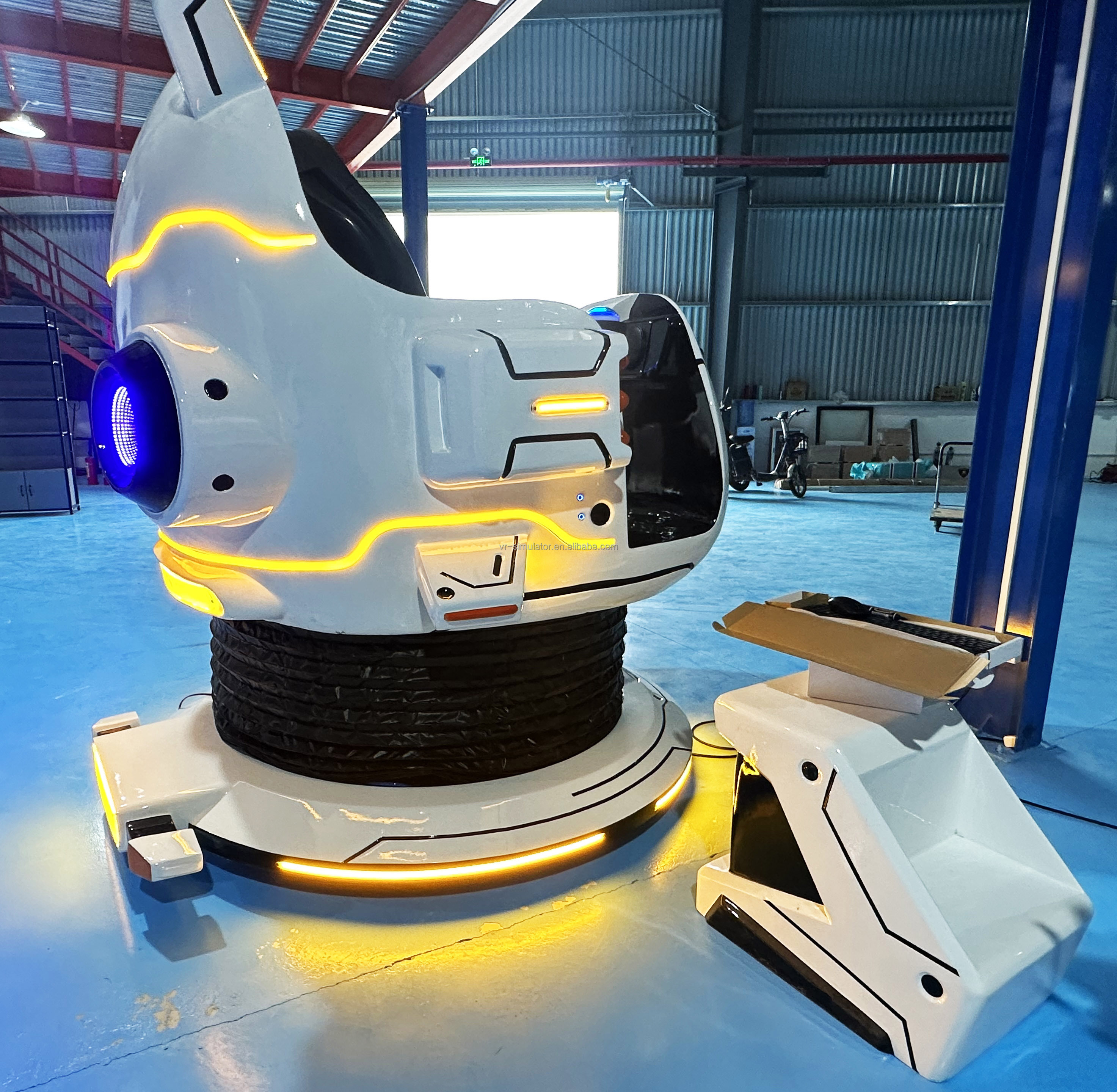Dreamland Coin Operated VR Panda Adventure 360 VR UFO 9D Simulator Motion Ride Virtual Reality Chair
