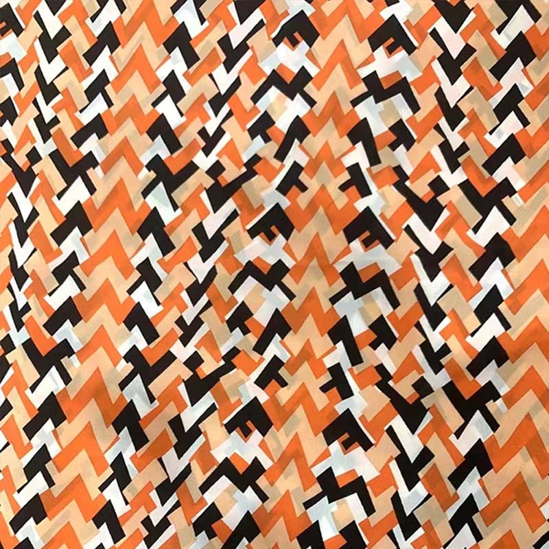 Middle Eastern Tie Dyeing Printed Polyester Chiffon Fabric 80-150gsm
