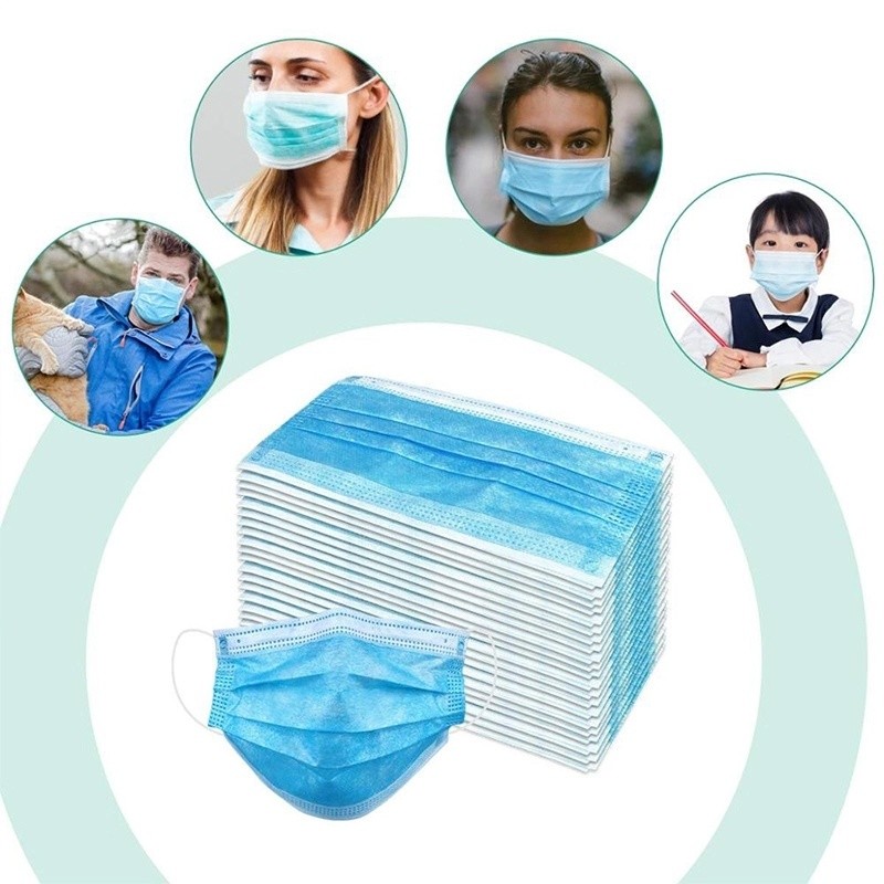 Anti Virus 3 Ply Disposable Face Mask Personal Protection Customized Logo