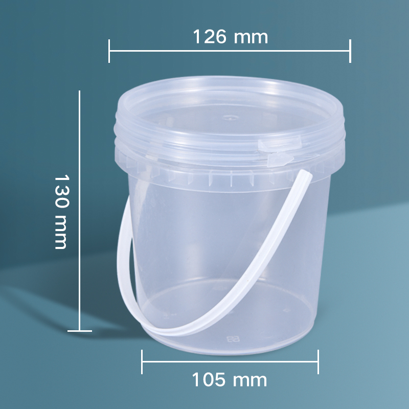 Portable 1 Liter PP Plastic Container Bucket With Lids And Handle For Sauce Pigments Storage