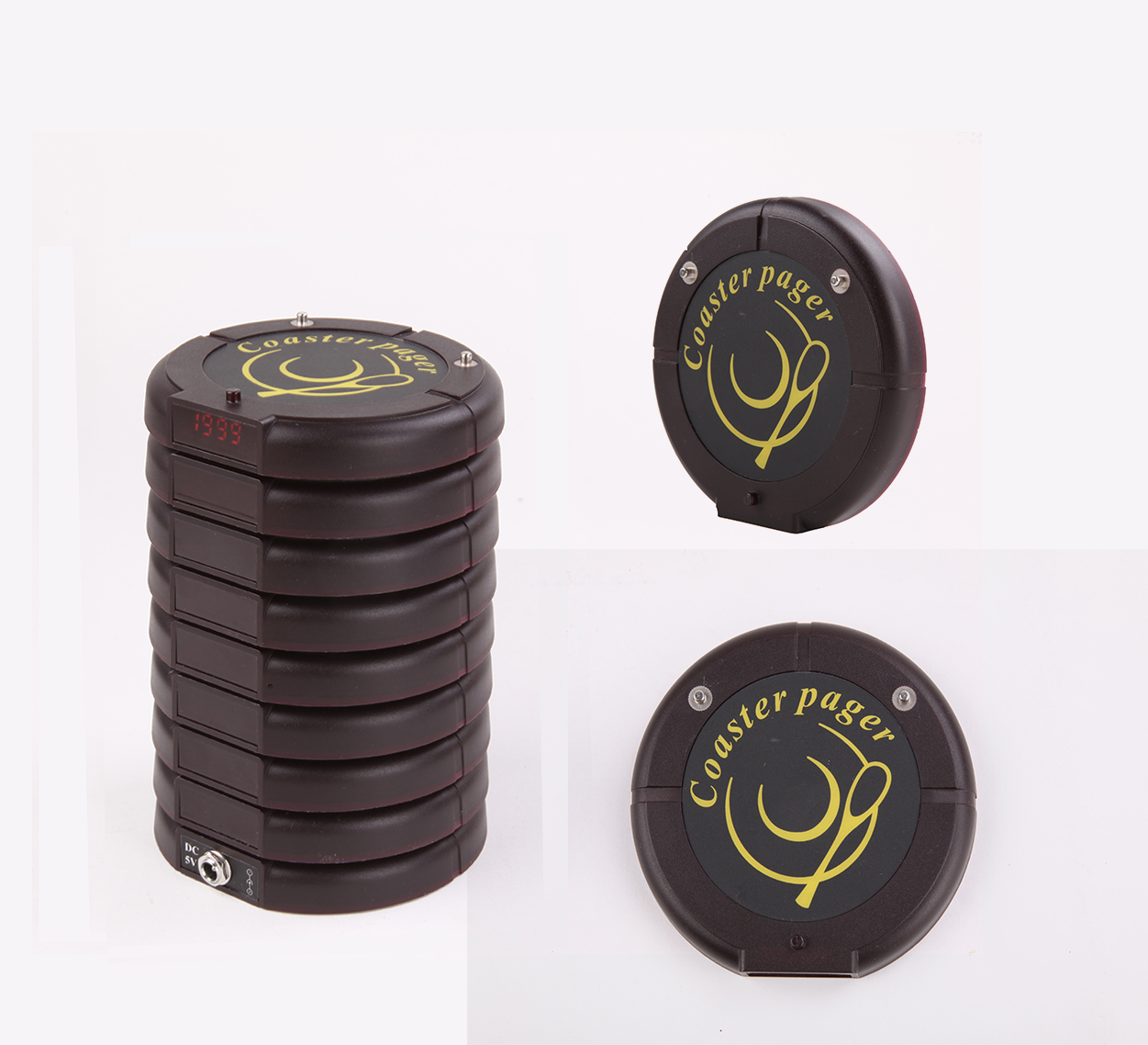 wireless FM modulation waterproof long range signal pocsag coaster pager for clinic or restaurant