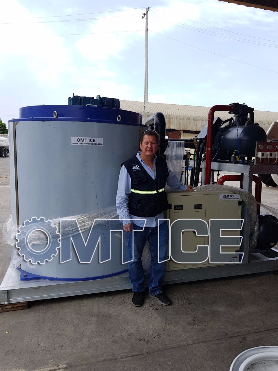 PLC Control Freshwater Flake Ice Machine Corrosion Proof Snow Flake Ice Maker