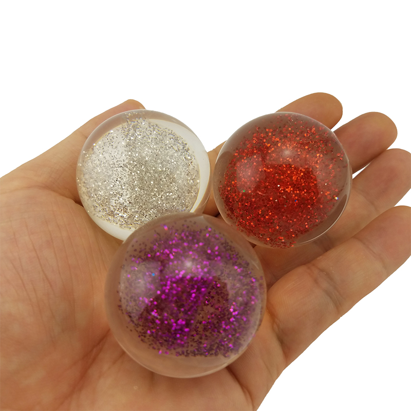 colorful glitter UV light resin ball glow for kids christmas gift