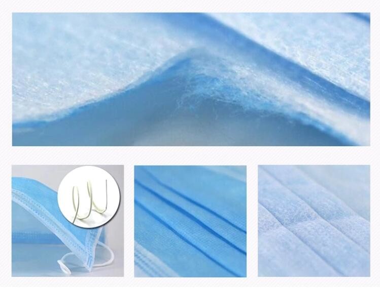 High Breathability Blue Disposable Earloop Face Mask