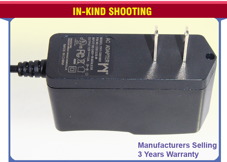 12V 1A Switching Power Supply Adapter With ABC PC Plastic Housing