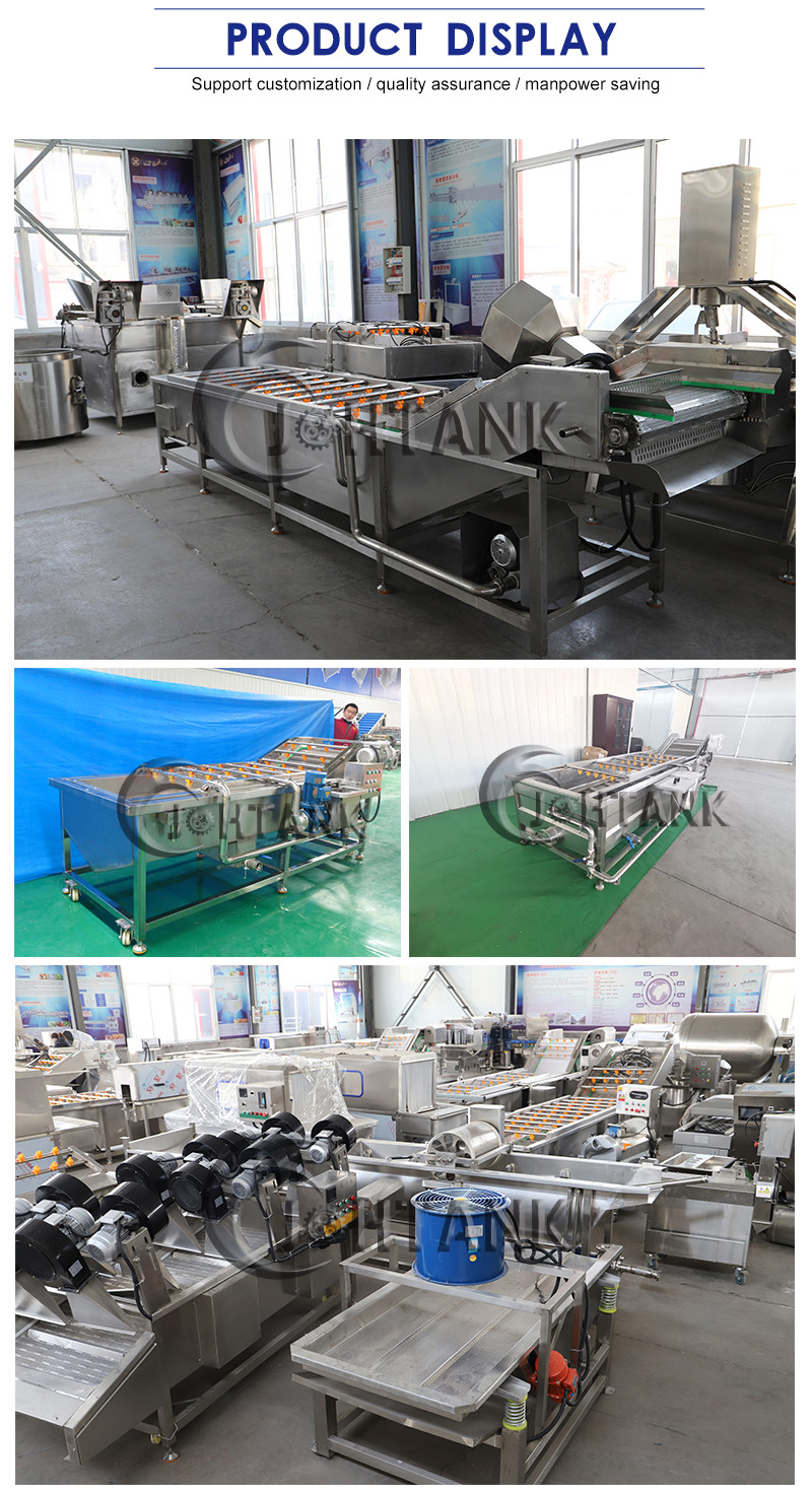 5000kg/h Fruit And Vegetable Processing Line , Water Bubble Cleaning Machine 5000kg/h
