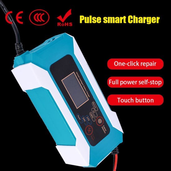 12V 5A Motorcycle Car battery Charger Pulse Repair Lead acid battery charger 12V 5A with LCD Display