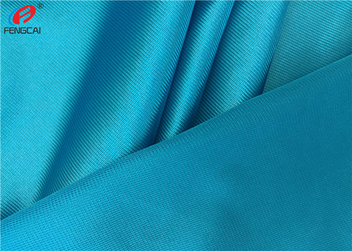 100 % Polyester Tricot Knit Fabric For Garments , Dazzle Shining Sports Fabric
