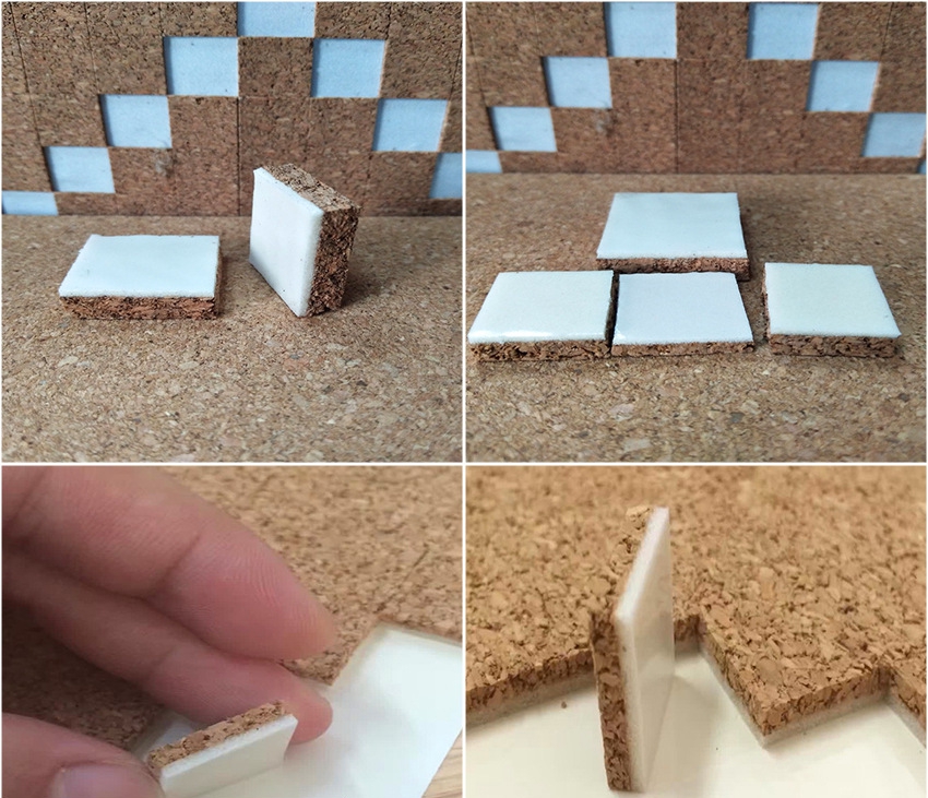 Glass Protection Cork Pads With Adhesive