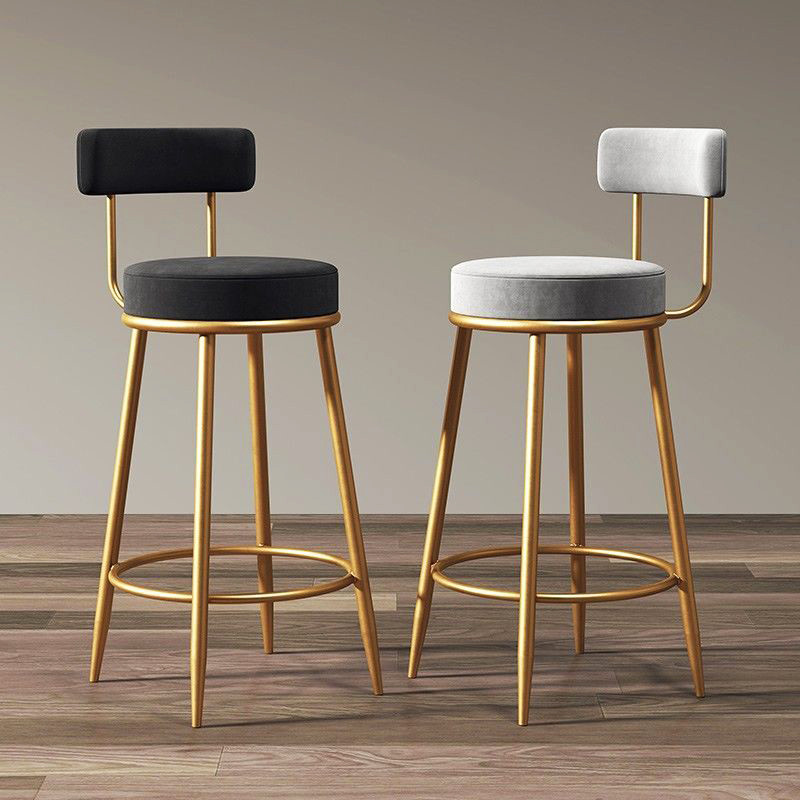 Restaurant Supply Bar Stools Velvet High Stool With High Rebound Sponge