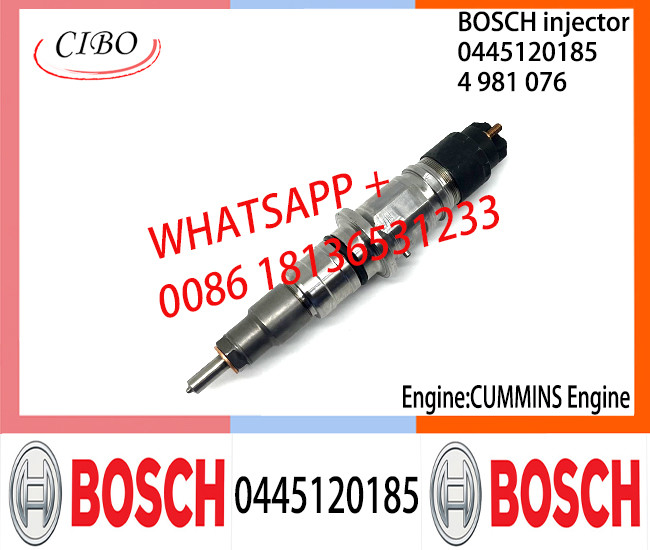 BOSCH 0445120185 4981076 Neutral Fuel Injector Assembly 0445120185 4981076 For CUMMINS