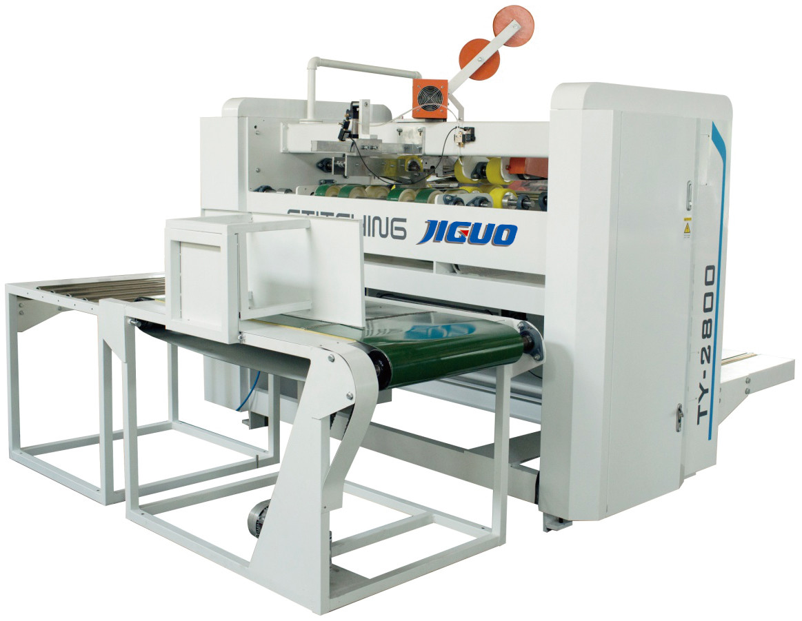 Corrugated Cardboard Automatic Box Stitching Machine Single Piece 2800mm Sheet
