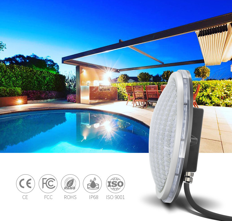 12V 17W 5 wires out RGB Synchronous control IP68 ABS Ultra flat PAR56 underwater marine lights